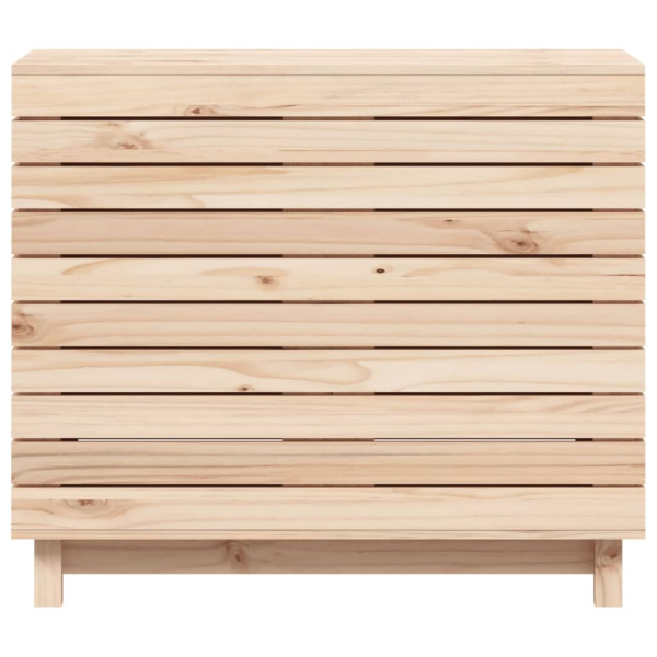 Cesto para la ropa sucia madera maciza de pino 88.5x44x76 cm M 5
