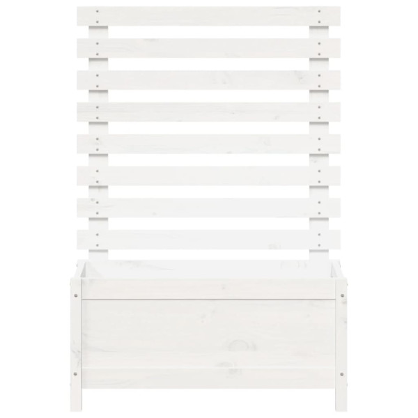 Vaso de jardim c/ suporte 79x39.5x114 cm pinho maciço branco M 5