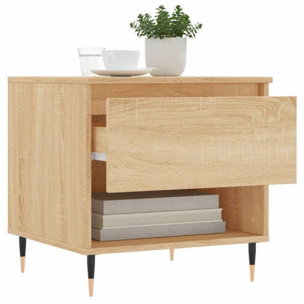 Mesas de centro 2 uds madera ingeniería roble Sonoma 50x46x50cm M 4