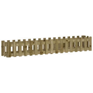 Arriate elevado jardín valla madera impregnada pino 200x30x30cm H