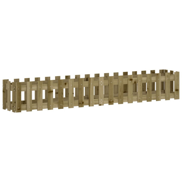 Arriate elevado jardín valla madera impregnada pino 200x30x30cm M 2