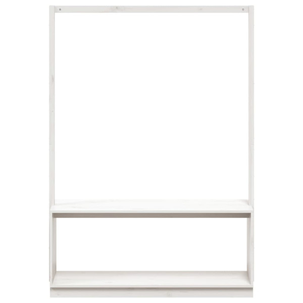 Bengaleiro c/ sapateira 113x40x157.5 cm pinho maciço branco M 4