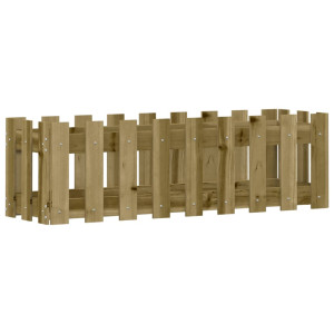 Arriate elevado jardín valla madera impregnada pino 100x30x30cm H