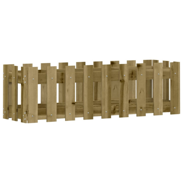 Arriate elevado jardín valla madera impregnada pino 100x30x30cm M 2