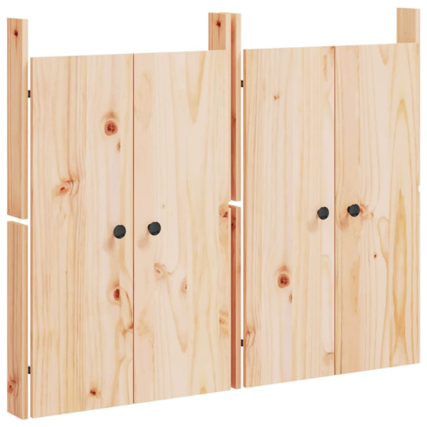 Puertas de cocina exterior 2 uds madera maciza pino 50x9x82 cm M 2