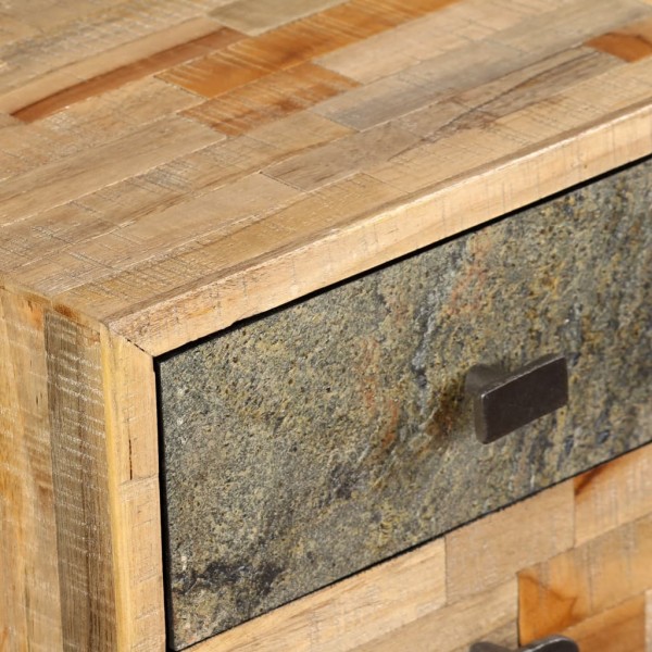 Escritorio de teca maciza reciclada 110x50x76 cm M 2