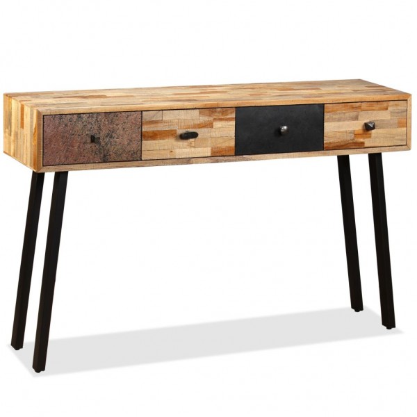 Mesa consola teca reciclada maciça 120x30x76 cm M 3