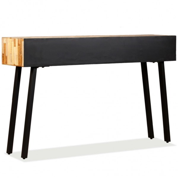 Mesa consola de teca maciza reciclada 120x30x76 cm M 4