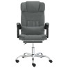 Silla de oficina reclinable con masaje de tela gris oscuro 3