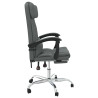 Silla de oficina reclinable con masaje de tela gris oscuro 4