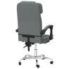 Silla de oficina reclinable con masaje de tela gris oscuro 5