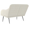 Banco de veludo creme 110x76x80 cm 5