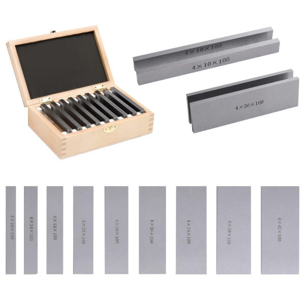 Almohadillas paralelas 100 mm 18 piezas 10-42 mm M 4