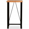 Mesa de bar de madera maciza de acacia 60x60x107 cm 3