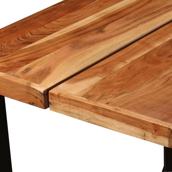 Mesa de bar de madera maciza de acacia 150x70x107 cm M 5