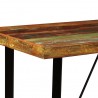 Mesa de bar de madera maciza reciclada 120x60x107 cm 3