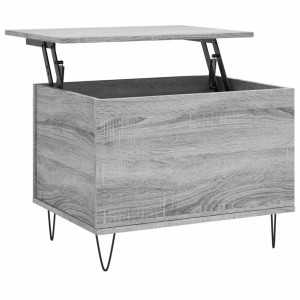 Mesa de centro madera contrachapada gris Sonoma 60x44.5x45 cm H