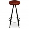 Taburetes de barra de cocina 2 unidades cuero auténtico 4