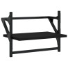 Prateleiras de parede com barras 2 pcs 40x25x30 cm preto 4