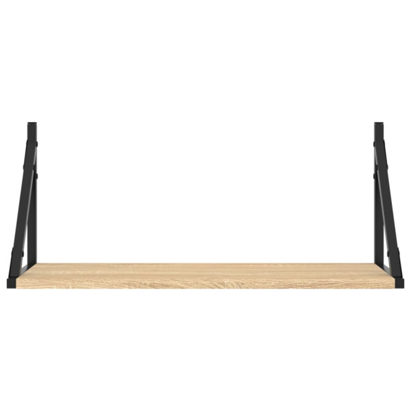 Estantes de parede 2uds madeira engenharia carvalho Sonoma 60x25x25.5cm M 5