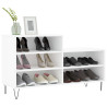 Mueble zapatero madera contrachapada blanco 102x36x60 cm 3
