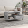 Mesa de centro madera contrachapada gris hormigón 90x49x45 cm 1