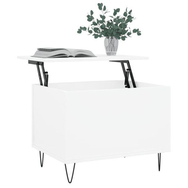 Mesa de centro madera contrachapada blanco 60x44.5x45 cm M 3