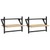 Estantes de pared con barras 2 uds roble Sonoma 40x25x30 cm 2