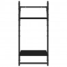 Estantes de pared 2 niveles con barras 2 uds negro 30x25x65 cm 5