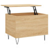 Mesa de centro madera contrachapada roble Sonoma 60x44.5x45 cm 2