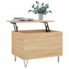 Mesa de centro madera contrachapada roble Sonoma 60x44.5x45 cm 3