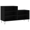 Mueble zapatero madera contrachapada negro 102x36x60 cm 2