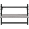 Prateleiras de parede c/ barras 2 pcs 40x25x30 cm cinza sonoma 5