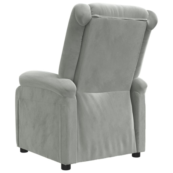 Sillón reclinable de terciopelo gris claro M 5