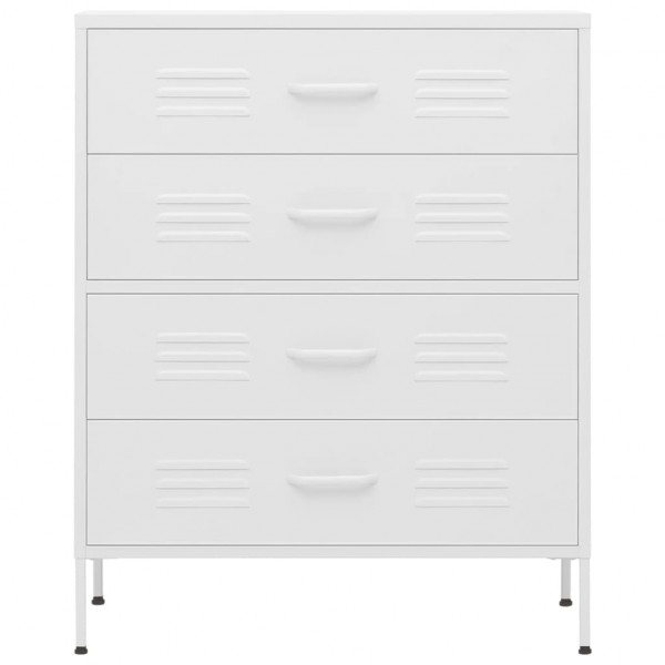 Cómoda/aparador com gavetas aço 80x35x101.5 cm branco M 3