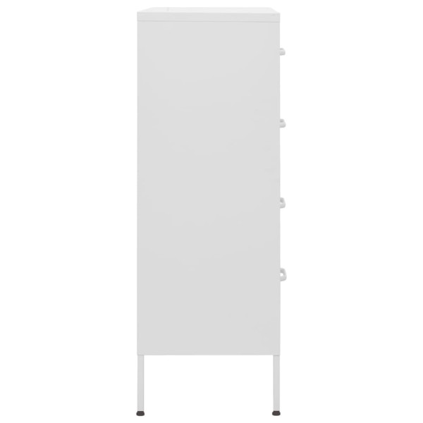 Cómoda/aparador com gavetas aço 80x35x101.5 cm branco M 4