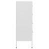 Cómoda/aparador com gavetas aço 80x35x101.5 cm branco 4
