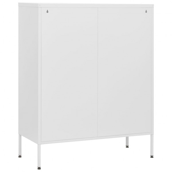 Cómoda/aparador com gavetas aço 80x35x101.5 cm branco M 5