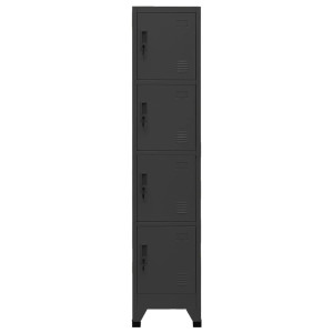 Taquilla de acero gris antracita 38x45x180 cm H