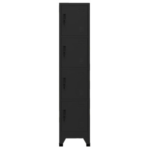 Taquilla de acero negro 38x45x180 cm H