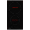 Placa de indução com 2 discos controlo tátil vidro 3500 W 2