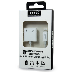 Adaptador Dual Bluetooth Jack 3,5 mm + Carga Lightning COOL H