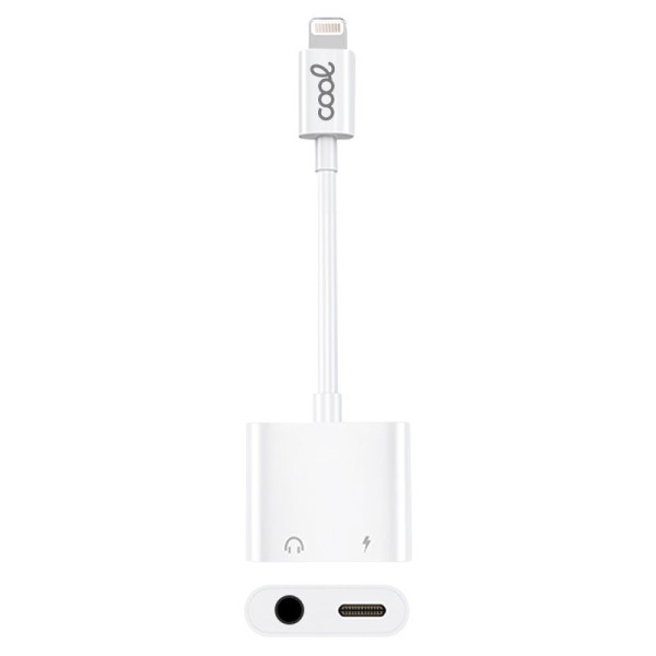 Adaptador de Jack Bluetooth duplo 3.5 mm + Carga de Relâmpago COOL M 6