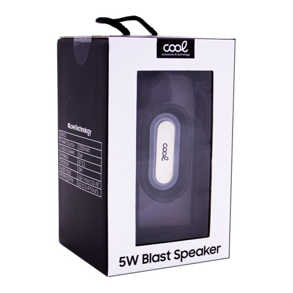 Altavoz Bluetooth Universal Música 5W COOL Blast Negro M 10