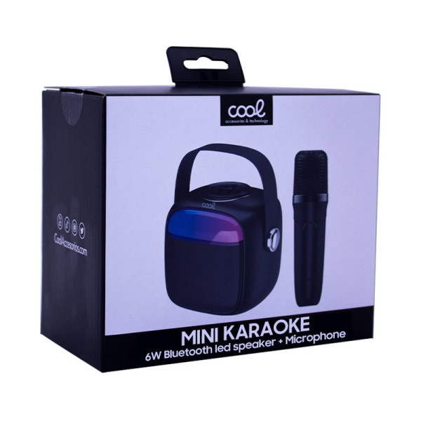 Altavoz Bluetooth Universal Música 6W COOL Mini Karaoke + Micrófono Negro M 10