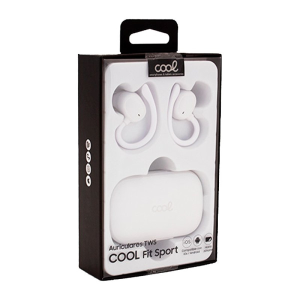 Auscultadores sem fio estéreo Bluetooth COOL Fit esporte branco M 5