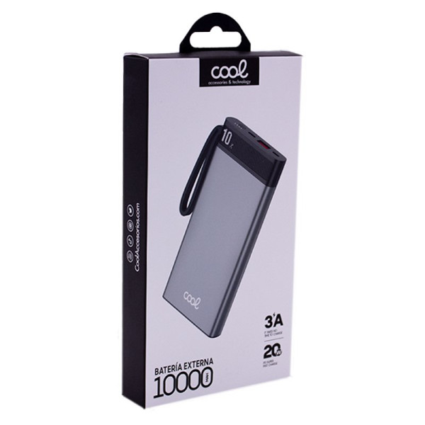 Bateria Externa Universal Power Bank 10.000 mAh COOL (3A / 20W PD) Silver M 3