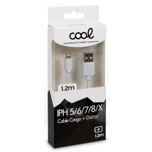 Cabo USB compatível COOL Relâmpago para iPhone / iPad (1,2 metros) Branco H