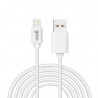 Cable USB Compatible COOL Lightning para iPhone / iPad (3 metros) Blanco 1