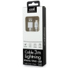 Cable USB Compatible COOL Lightning para iPhone / iPad (3 metros) Blanco 2
